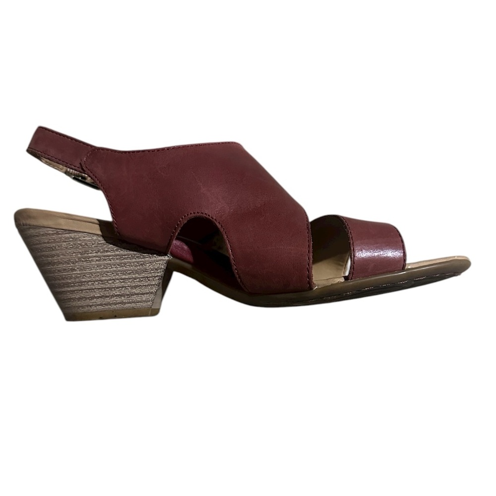 B.O.C. Angulo Leather Slingback Sandals | Burgundy Red  Size 7